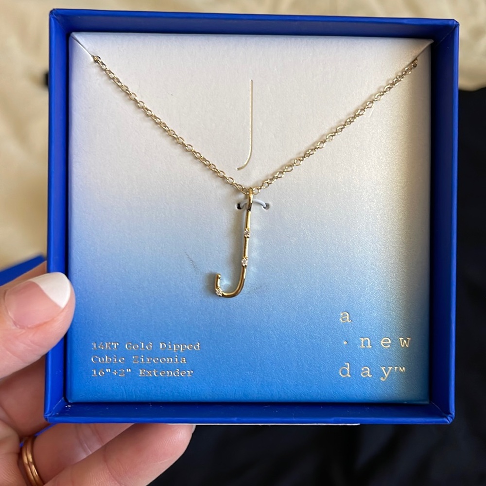 NEW A New Day Gold “J” Necklace